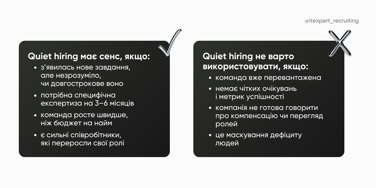 Тихий найм в IT: коли потрібен та як використовувати у 2026 році
